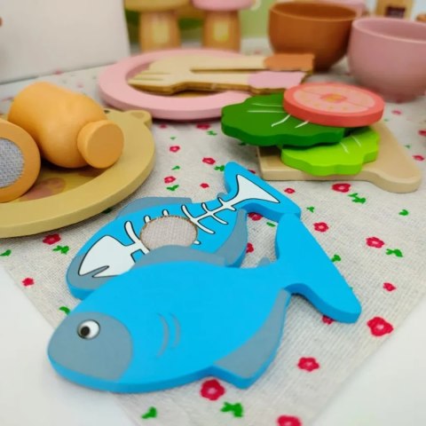 Drewniany zestaw kuchenny dla dzieci 40+ el. - Kabi 3+ Kabi