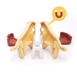 Figurki magnetyczne 3D safari Lew i Słoń - Half Toys 3+ Half Toys