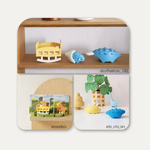 Figurki magnetyczne dinozaury 3D Ankylo i Para - Half Toys 3+ Half Toys