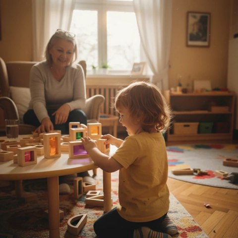 Klocki drewniane przezroczyste 25 elementów - Kabi 3+ Kabi