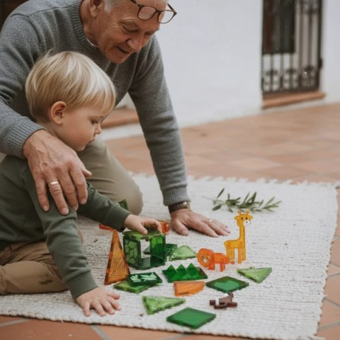 Klocki magnetyczne Dżungla 30 el. ze zwierzętami - X-Bida 3+ X-Bida