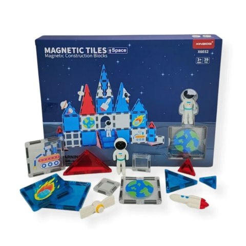 Klocki magnetyczne Kosmos 39 el. z astronautami - X-Bida 3+ X-Bida