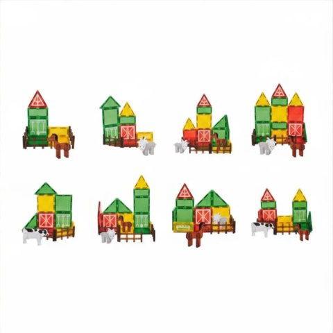 Klocki magnetyczne Magnetic Tiles Farma 46 el. - 3+ X-Bida