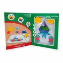 Klocki magnetyczne Tangram 20 el. układanka - z tablicą 3+ X-Bida