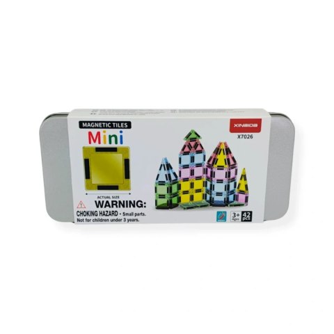 Klocki magnetyczne dla dzieci mini 42 el. - Magnetic Mini Tiles 3+ X-Bida