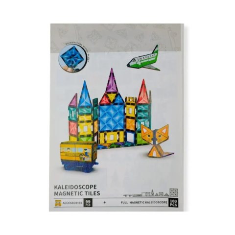 Klocki magnetyczne kalejdoskop 199 el. transparentne - X-Bida 3+ X-Bida