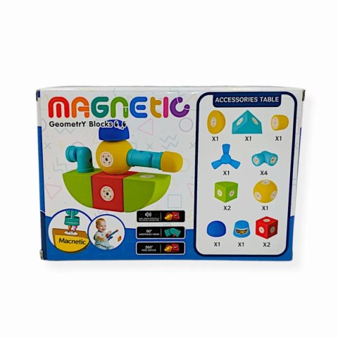Klocki magnetyczne piankowe EVA 15 el. - MagTic 3+ Tong Le
