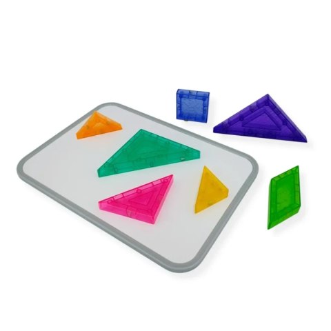 Klocki magnetyczne tangram 7 el. z tablicą - 3+ X-Bida