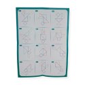 Klocki magnetyczne tangram 7 el. z tablicą - 3+ X-Bida