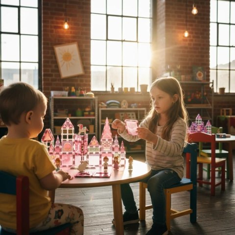 Klocki magnetyczne zamek księżniczki 37 el. - X-Bida 3+ X-Bida