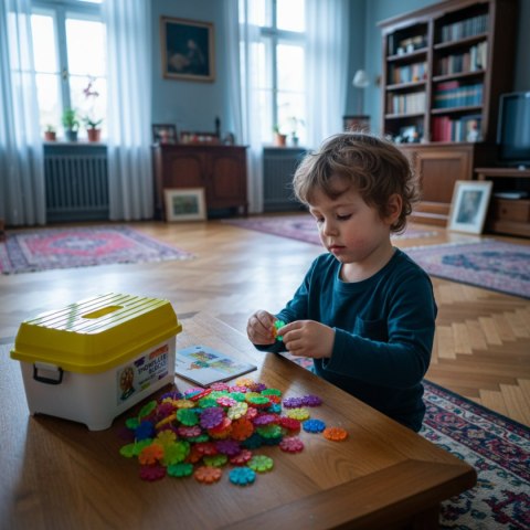 Klocki śnieżynki półprzezroczyste 1050 el. - 3+ Tong Le