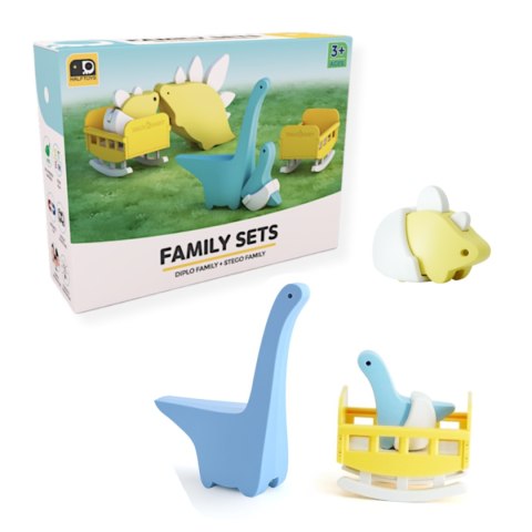Magnetyczne figurki dinozaurów 3D rodzina - Half Toys 3+ Half Toys