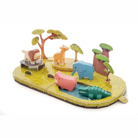 Magnetyczne zwierzaki Half Toys safari puzzle 3D - figurki 3+ Half Toys