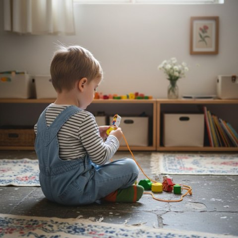 Nawlekanka drewniana Farma - 16 elementów Kabi dla dzieci 3+ Kabi
