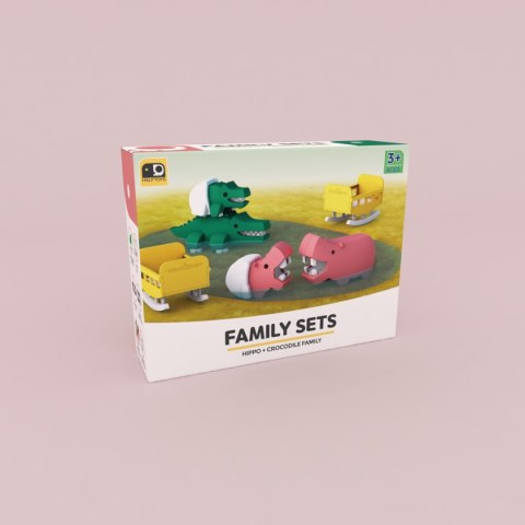 Zabawki magnetyczne 3D dla dzieci safari hipopotam i krokodyl - Half Toys 3+ Half Toys