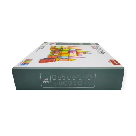 Klocki magnetyczne XL 66 elementów - Magnetic Tiles 3+ X-Bida