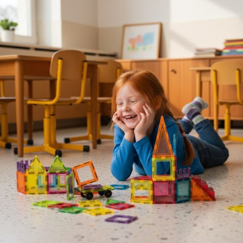 Klocki magnetyczne XL 66 elementów - Magnetic Tiles 3+ X-Bida