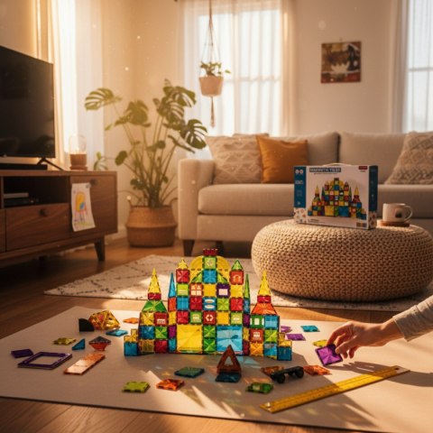 Klocki magnetyczne Magnetic Tiles 115 elementów - 3+ X-Bida