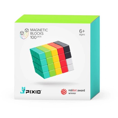 Klocki magnetyczne Pixio 100 elementów Design Series - 6 kolorów 6+ Pixio