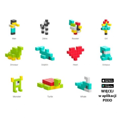 Klocki magnetyczne Pixio 100 elementów Design Series - 6 kolorów 6+ Pixio