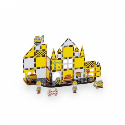 Klocki magnetyczne plac budowy 47 elementów - 3+ X-Bida