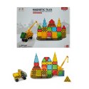 Klocki magnetyczne plac budowy 50 el. przezroczyste - Magnetic Tiles 3+ X-Bida