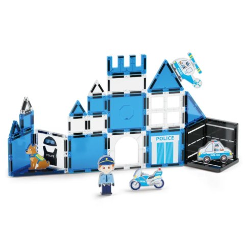 Klocki magnetyczne policja komisariat 28 el. - Magnetic Tiles 3+ X-Bida