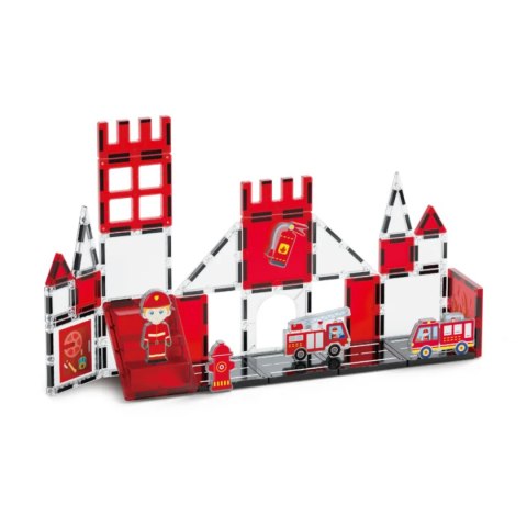 Klocki magnetyczne straż pożarna 32 el. - Magnetic Tiles 3+ X-Bida