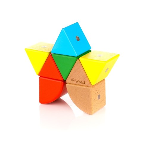 Drewniane klocki magnetyczne WABI 20 el. [76 ruchomych magnesów] Klocki.edu.pl