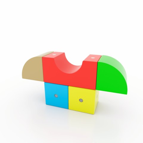 Drewniane klocki magnetyczne WABI 20 el. [76 ruchomych magnesów] Klocki.edu.pl