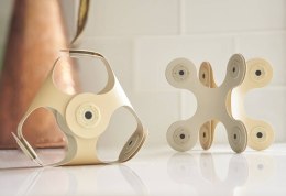 Klocki przestrzenne Clixo - Designer Pack - beżowo-szary - 9 el. Clixo