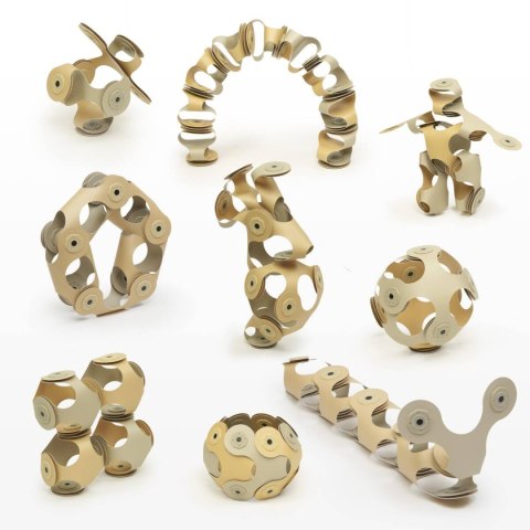 Klocki przestrzenne Clixo - Designer Pack - beżowo-szary - 9 el. Clixo