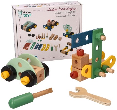 Drewniany zestaw małego konstruktora Adam Toys Drewniany zestaw małego konstruktora Adam Toys