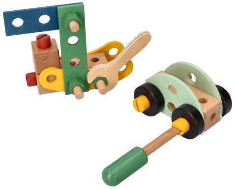 Drewniany zestaw małego konstruktora Adam Toys Drewniany zestaw małego konstruktora Adam Toys