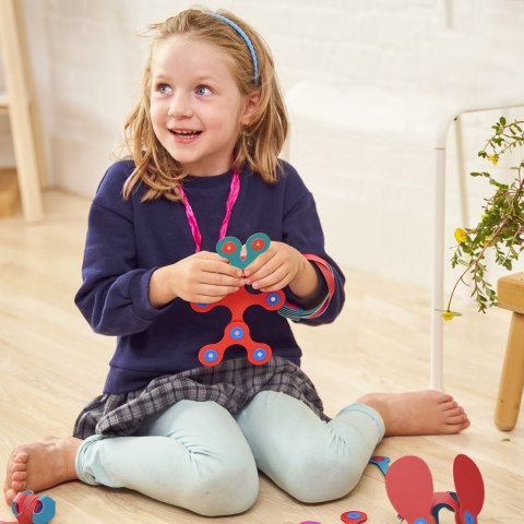 Klocki magnetyczne Clixo - Itsy Pack - różowo - turkusowy - 18 el. Clixo