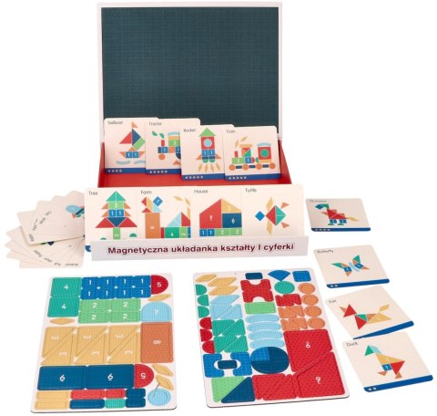 Tablica układanka magnetyczna - Kształty i cyfry Adam Toys Tablica układanka magnetyczna - Kształty i cyfry Adam Toys
