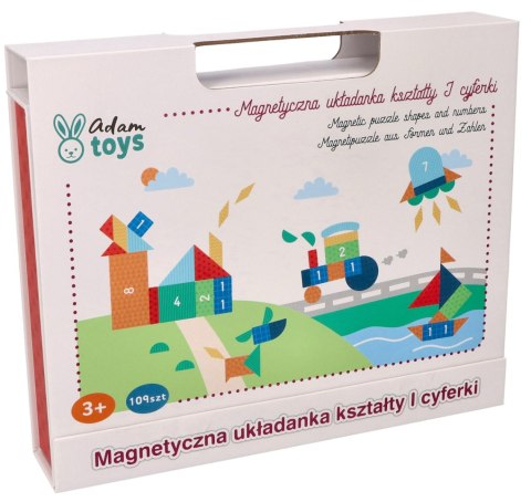 Tablica układanka magnetyczna - Kształty i cyfry Adam Toys Tablica układanka magnetyczna - Kształty i cyfry Adam Toys