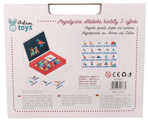 Tablica układanka magnetyczna - Kształty i cyfry Adam Toys Tablica układanka magnetyczna - Kształty i cyfry Adam Toys