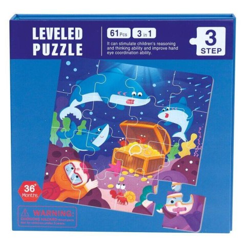 Magnetyczna książeczka puzzle 3w1 - Podwodny świat Bino Magnetyczna książeczka puzzle 3w1 - Podwodny świat Bino