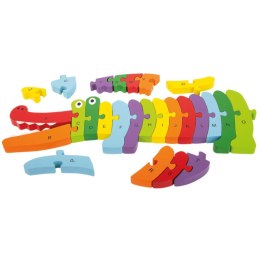 Układanka puzzle krokodyl - nauka literek ABC Nefere