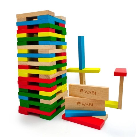 Klocki drewniane WABI Planks 8 cm - 200 szt. Wabi