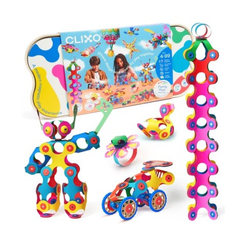 Klocki magnetyczne Clixo - Family pack - 150 el. Nefere Klocki magnetyczne Clixo - Family pack - 150 el. Nefere