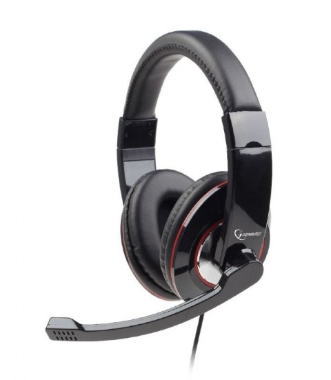 Słuchawki z mikrofonem MHS-U-001 USB czarne Słuchawki z mikrofonem MHS-U-001 USB czarne
