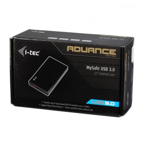 MYSAFE Advanced 3,5" USB 3.0 Obudowa zewnętrzna na dyski HDD i SSD SATA I II III czarna aluminiowa MYSAFE Advanced 3,5" USB 3.0 Obudowa zewnętrzna na dyski HDD i SSD SATA I II III czarna aluminiowa