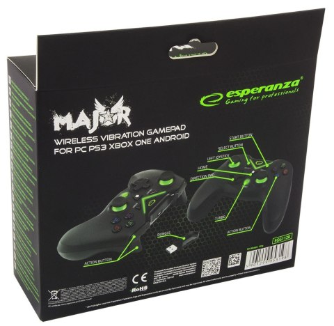 GAMEPAD BEZPRZEWODOWY PC/PS3/XBOX ONE SERIES X/S USB MAJOR GAMEPAD BEZPRZEWODOWY PC/PS3/XBOX ONE SERIES X/S USB MAJOR