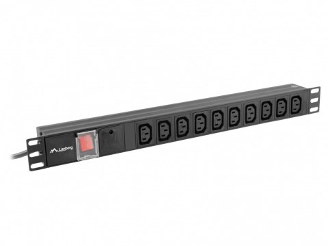 Listwa zasilająca Rack PDU 19 cali 1U 10A 10X IEC C13 2m C14 czarna Listwa zasilająca Rack PDU 19 cali 1U 10A 10X IEC C13 2m C14 czarna