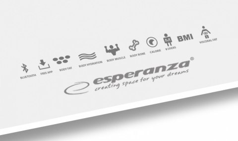 WAGA ŁAZIENKOWA 8W1 Z FUNKCJĄ BLUETOOTH B.FIT BIAŁA WAGA ŁAZIENKOWA 8W1 Z FUNKCJĄ BLUETOOTH B.FIT BIAŁA