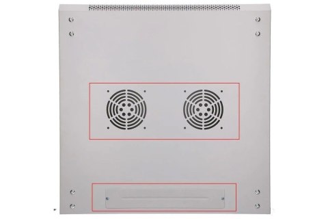 Szafka wisząca rack 12U 600x600 szara metalowe drzwi