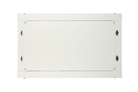 Szafka wisząca rack 6U 600x450 szara z metalowymi drzwiami