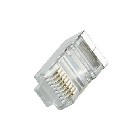 Wtyki RJ45 CAT.6 100szt. ekranowane z osłoną, czarne Wtyki RJ45 CAT.6 100szt. ekranowane z osłoną, czarne
